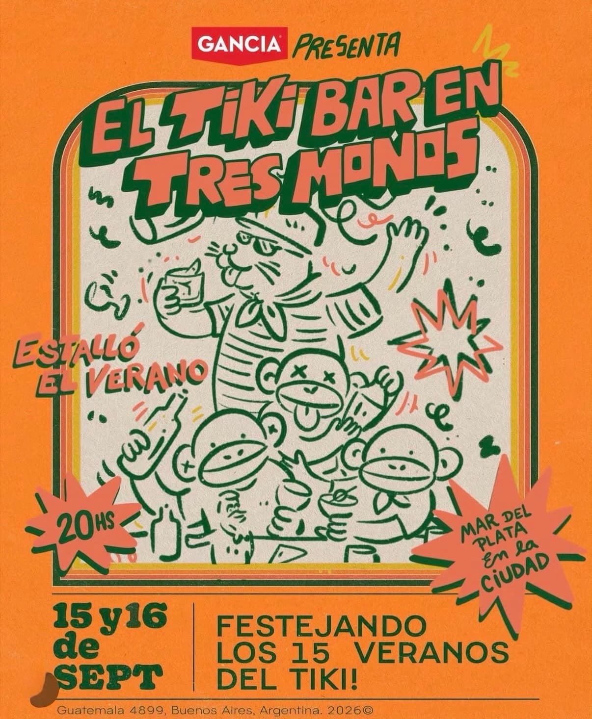 Tiki Bar en Tres Monos